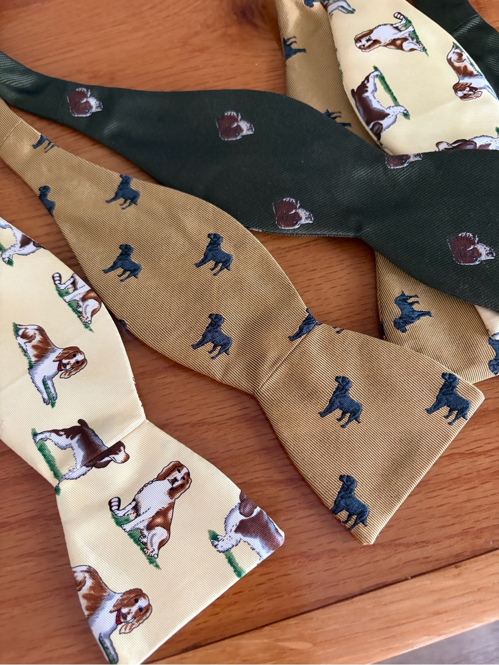 lot of 3 Beau Ties LTD of Vermont bow ties dog theme silk